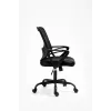 Biuro kėdė ActiveJet YK507 juoda — pasukama ergonominė darbo kėdė, audinys / PU, reguliuojamas aukštis