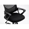 Biuro kėdė ActiveJet YK507 juoda — pasukama ergonominė darbo kėdė, audinys / PU, reguliuojamas aukštis