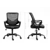 Biuro kėdė ActiveJet YK507 juoda — pasukama ergonominė darbo kėdė, audinys / PU, reguliuojamas aukštis