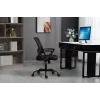 Biuro kėdė ActiveJet YK507 juoda — pasukama ergonominė darbo kėdė, audinys / PU, reguliuojamas aukštis