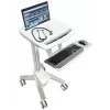 Multimedijos nešiojamojo kompiuterio vežimėlis ERGOTRON StyleView EMR SV41-6100-0 — baltas, aliuminis/plastikas, 51 cm aukščio reguliavimas, 26 kg