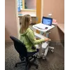 Multimedijos nešiojamojo kompiuterio vežimėlis ERGOTRON StyleView EMR SV41-6100-0 — baltas, aliuminis/plastikas, 51 cm aukščio reguliavimas, 26 kg