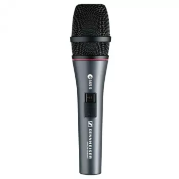 Vokalinis kondensatorinis mikrofonas Sennheiser E865‑S, superkardioidinis, su įjungimo/išjungimo jungikliu