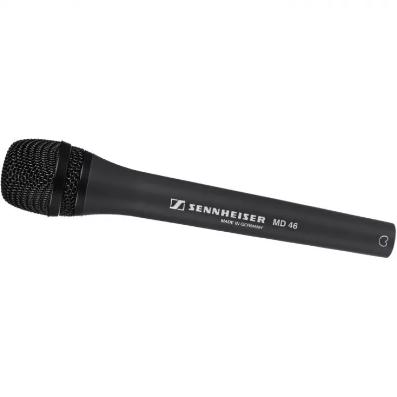 Sennheiser MD 46 rankinis dinaminis reporterio mikrofonas, kardioidinė charakteristika, MD 46
