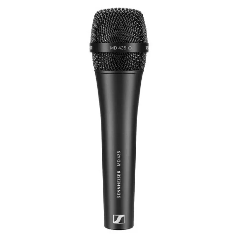 Dinaminis kardioidinis mikrofonas Sennheiser MD 435 – rankinis vokalinis mikrofonas, tvirta konstrukcija