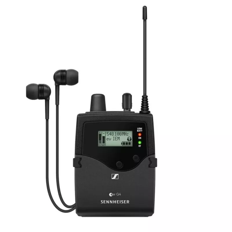 Į ausis dedamas stereo miniatiūrinis imtuvas Sennheiser EK IEM G4-A, 516–558 MHz