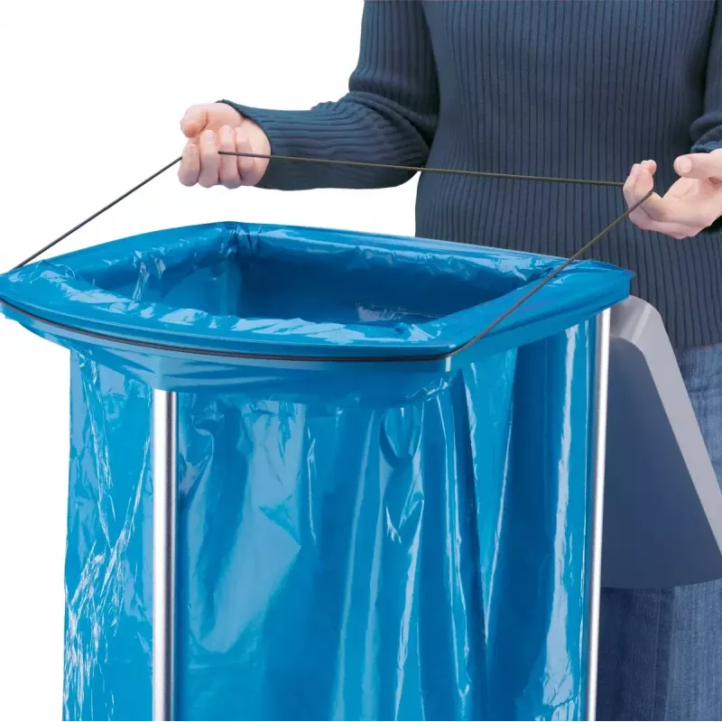 Laisvai stovintis šiukšlių maišų laikiklis Hailo ProfiLine MSS XXXL — Patalpoms, Aliuminis/Metalas/Plastikas, 430×450×970 mm