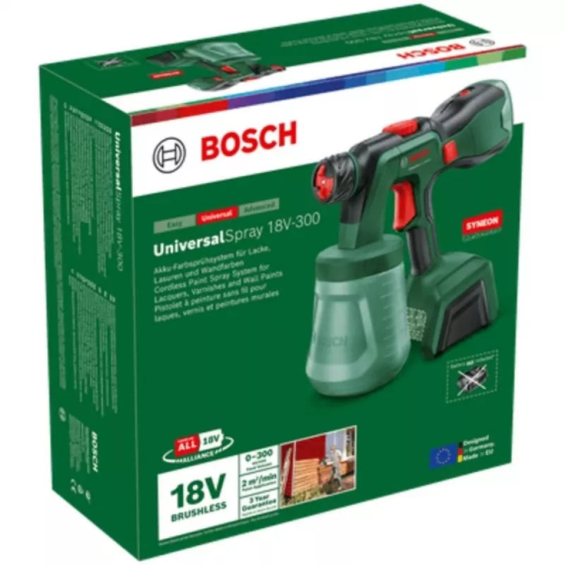Akumuliatorinis purškimo pistoletas UniversalSpray 18V-300 solo (žalias, be akumuliatoriaus ir įkroviklio, POWER FOR ALL ALLIANCE)