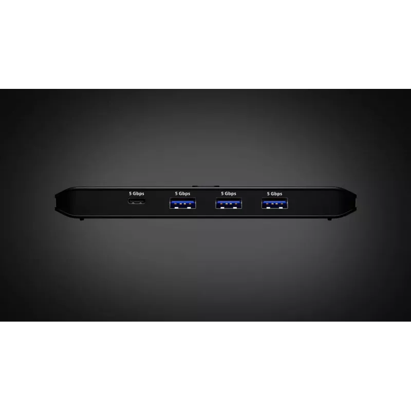 USB 3.2 Gen1 2x4 dalijimosi jungiklis ATEN US5324 su A ir C šeimininko prievadais ir 4 įrenginių prievadais