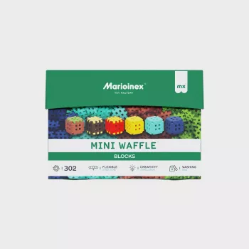 Konstrukciniai blokeliai Marioinex Mini Waffle 302 vnt. — sudedamasis blokelių komplektas