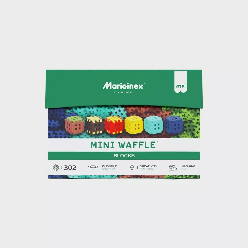 Konstrukciniai blokeliai Marioinex Mini Waffle 302 vnt. — sudedamasis blokelių komplektas