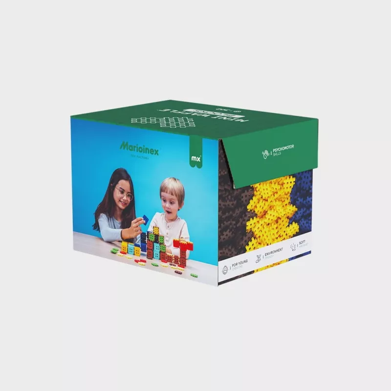 Konstrukciniai blokeliai Marioinex Mini Waffle 302 vnt. — sudedamasis blokelių komplektas