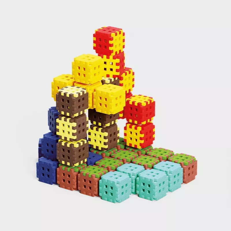 Konstrukciniai blokeliai Marioinex Mini Waffle 302 vnt. — sudedamasis blokelių komplektas