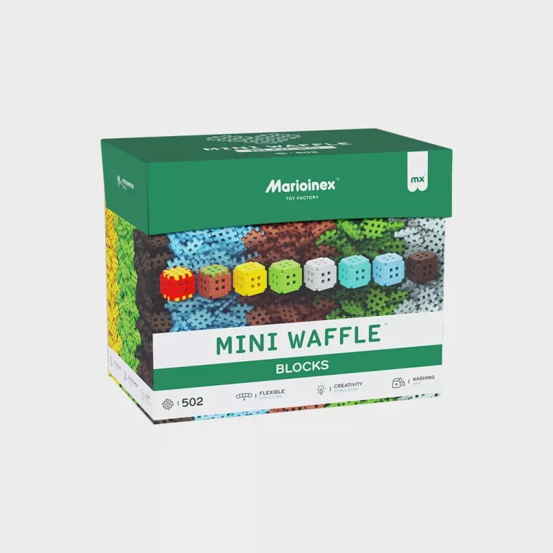 Konstruktorius Marioinex Klocki Waffle Mini kaladėlės — 502 vnt.