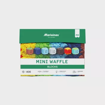 Konstrukciniai blokeliai Marioinex Mini Waffle 406 vnt. — statybos rinkinys kūrybiniam žaidimui