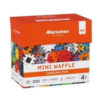 Konstruktorius Marioinex Mini Waffle Constructor 200 vienetų — statybiniai blokeliai kūrybiniam žaidimui