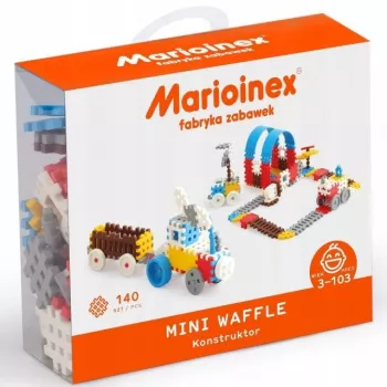 Statybiniai blokeliai Marioinex Mini Waffle Set 2 — 140 vnt., sujungiami konstrukciniai žaislai
