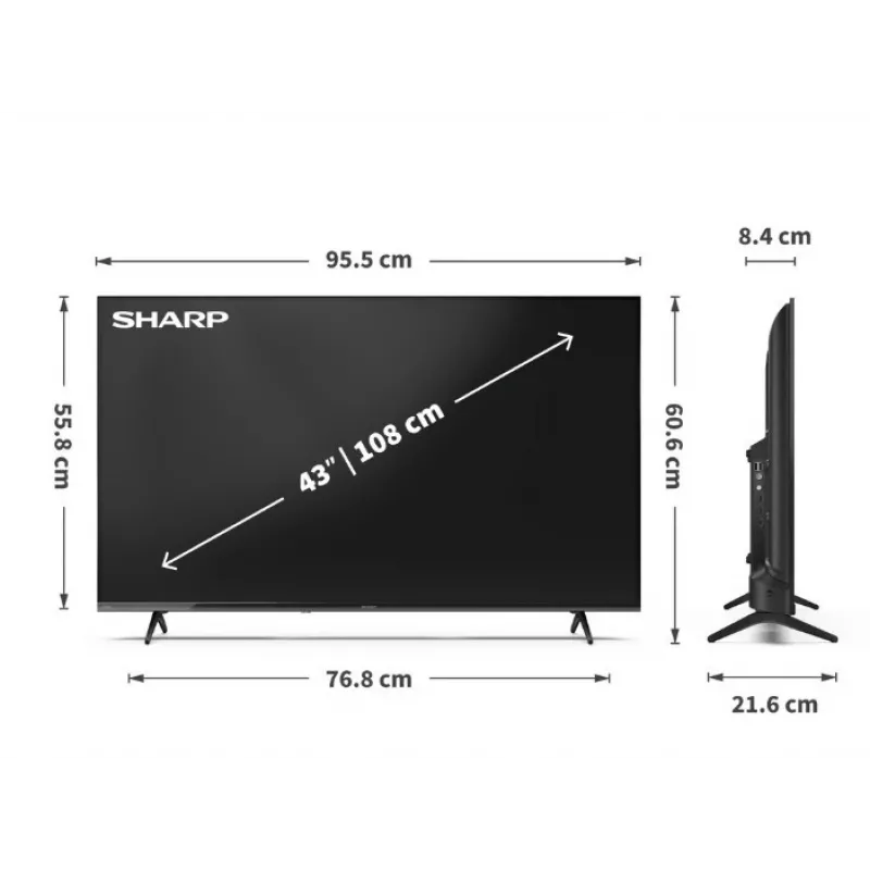LED televizorius 43 coliai 43HE2445E