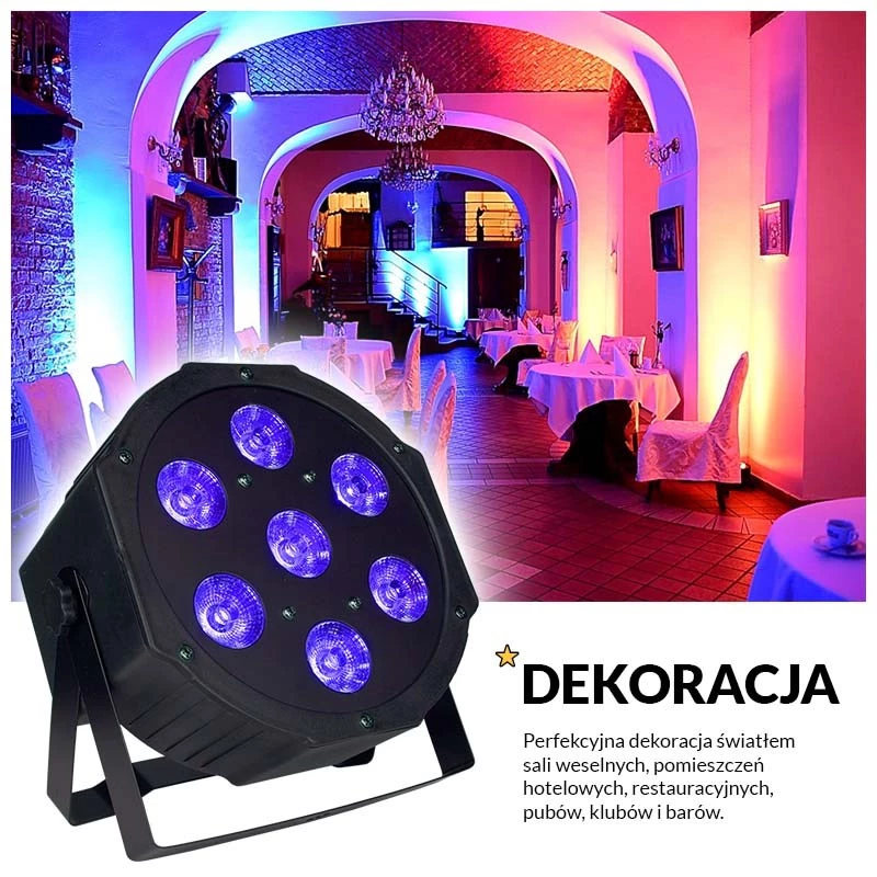 LIGHT4ME TRI PAR Basic 7x9 - LED scenos prožektorius