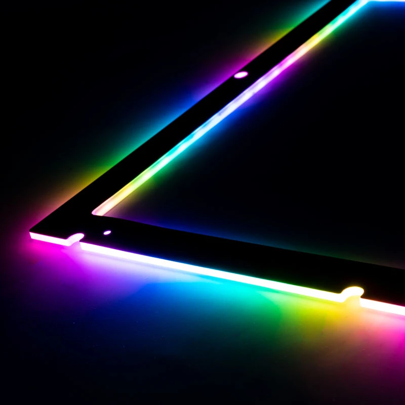 Lamptron ATX pagrindinės plokštės ARGB LED rėmelis - juodas