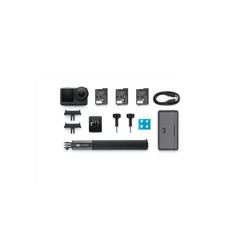 Veiksmo kamera DJI Osmo Action 6 Adventure Combo — 38 MP, 4K Ultra HD, 1/1,1 colio CMOS, 155° matymo laukas, 2x skaitmeninis priartinimas