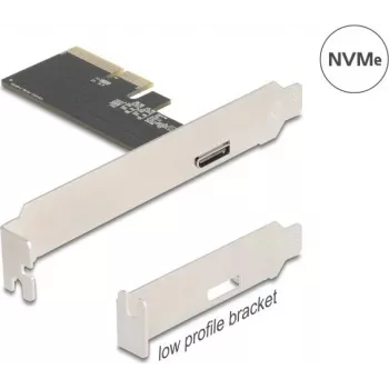DELOCK PCI Express x4 į 1x išorinė OCuLink (SFF-8612) adapterio kortelė, žemo profilio