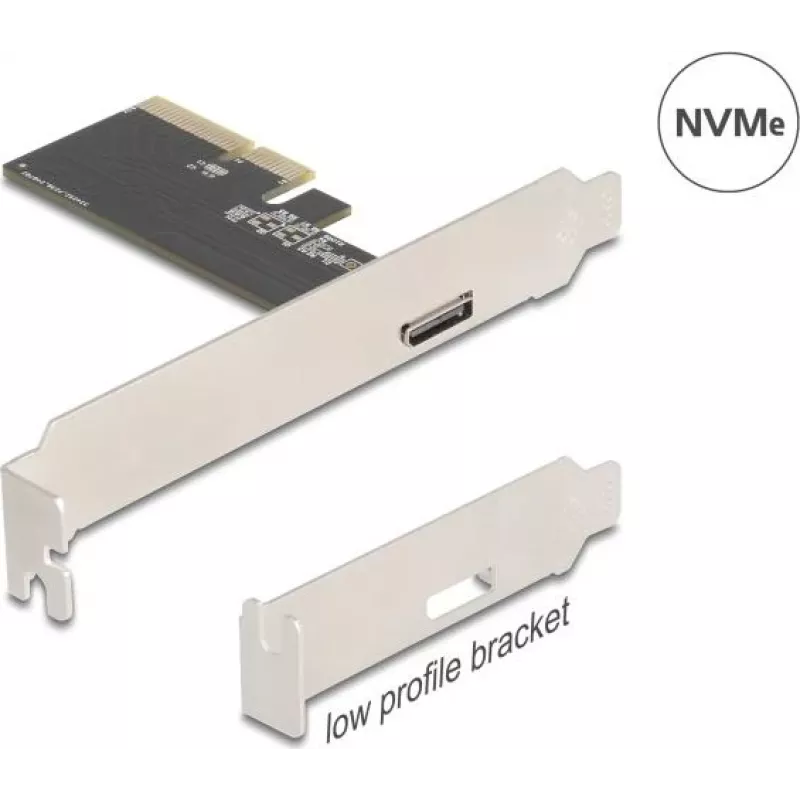 DELOCK PCI Express x4 į 1x išorinė OCuLink (SFF-8612) adapterio kortelė, žemo profilio