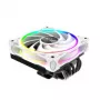 CPU aušintuvas Akasa SOHO H6L RGB white — žemo profilio radiatorius su RGB ventiliatoriumi, suderinamas su mini-ITX kompaktiškomis sistemomis