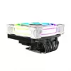 CPU aušintuvas Akasa SOHO H6L RGB white — žemo profilio radiatorius su RGB ventiliatoriumi, suderinamas su mini-ITX kompaktiškomis sistemomis