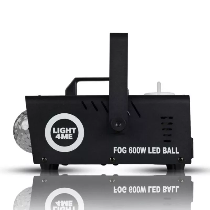 LIGHT4ME FOG 600W LED BALL - Dūmų / rūko mašinos dūmų apšvietimo efektas / disko kamuolys, belaidis nuotolinio valdymo pultelis