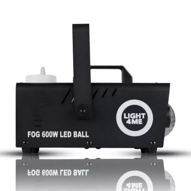 LIGHT4ME FOG 600W LED BALL - Dūmų / rūko mašinos dūmų apšvietimo efektas / disko kamuolys, belaidis nuotolinio valdymo pultelis