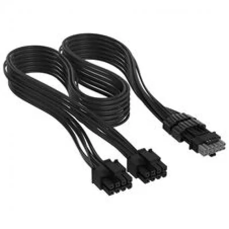 Corsair premium pintas 2x 8-Pin į 12V-2x6 kabelis, skirtas Type-4 maitinimo šaltiniui - juodas