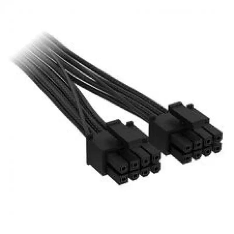 Corsair premium pintas 2x 8-Pin į 12V-2x6 kabelis, skirtas Type-4 maitinimo šaltiniui - juodas