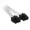 “Corsair premium pintas” 2x 8 kontaktų į 12V-2x6 kabelis, skirtas 4 tipo maitinimo šaltiniui – baltas