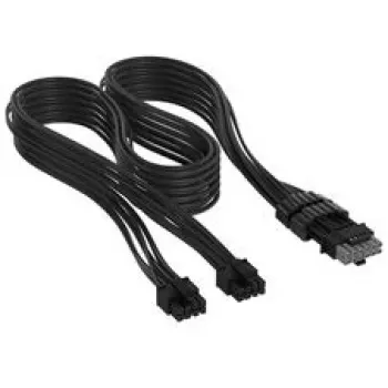 Corsair premium pintas 2x 8-Pin į 12V-2x6 kabelis, skirtas Type-5 maitinimo šaltiniui - juodas