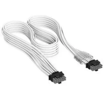 Corsair premium pintas 12V-2x6 į 12V-2x6 kabelis, universalus - baltas