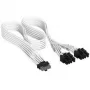 Corsair premium pintas 12V-2x6 to 2x 6+2-Pin-PCIe kabelis, Universal - White