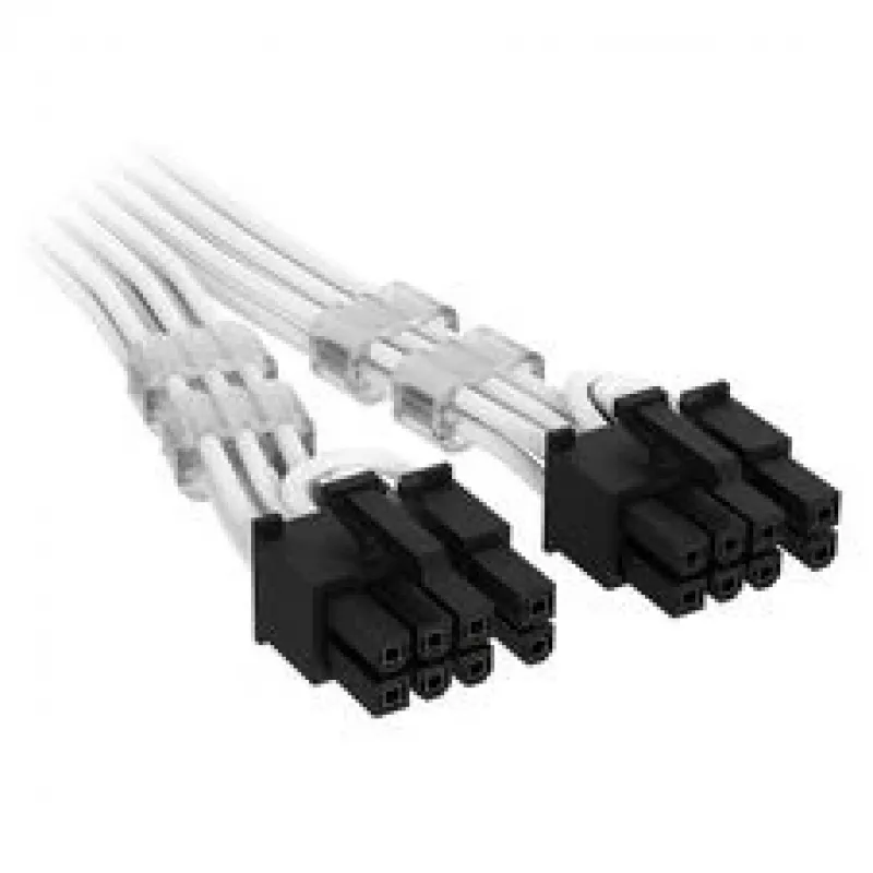 Corsair premium pintas 12V-2x6 to 2x 6+2-Pin-PCIe kabelis, Universal - White
