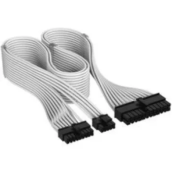 Corsair premium pintas 24-Pin-ATX kabelis, Gen 5, Type-5 maitinimo šaltiniui - balta