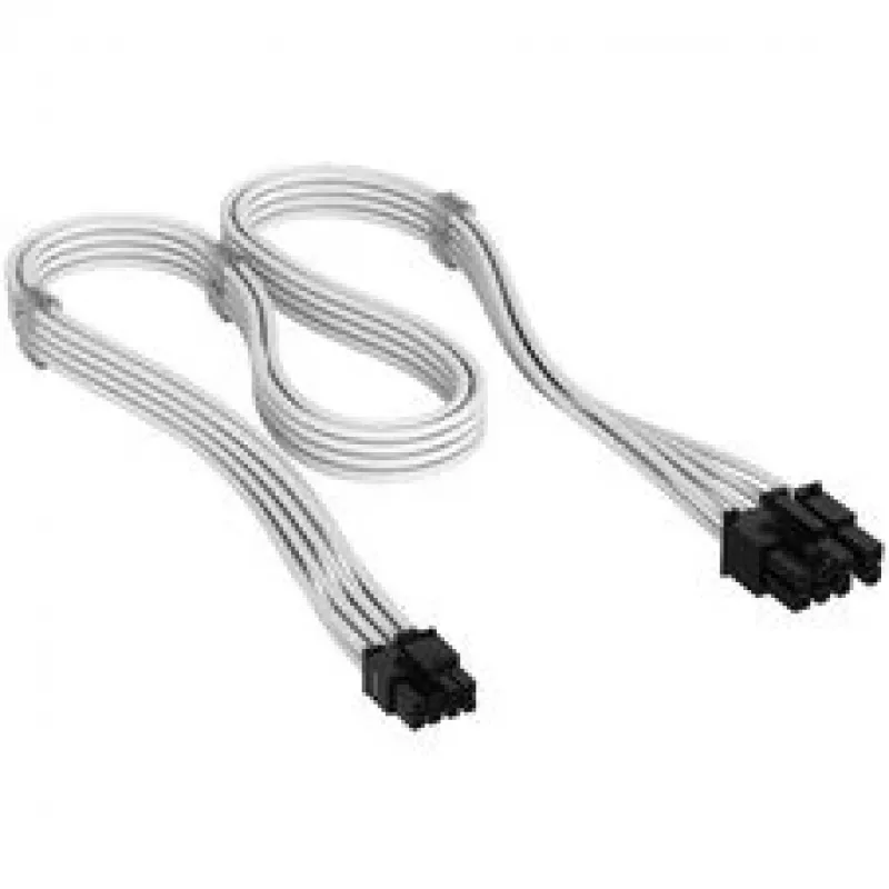 Corsair premium pintas 6+2-Pin-PCIe kabelis, skirta Type-5 maitinimo šaltiniui - balta