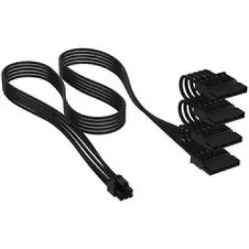 Corsair premium pintas 4x SATA-Power kabelis, Type-5 maitinimo šaltiniui - Juoda
