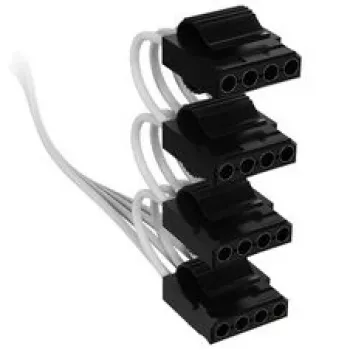 Corsair premium pintas 4x 4-Pin-Molex laidas, skirtas Type-5 maitinimo šaltiniui - Baltas