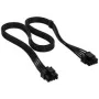 Corsair kabelis, Type 4, EPS/ATX12V, 8-pin (4+4), 750mm, individually sleeved - Juoda