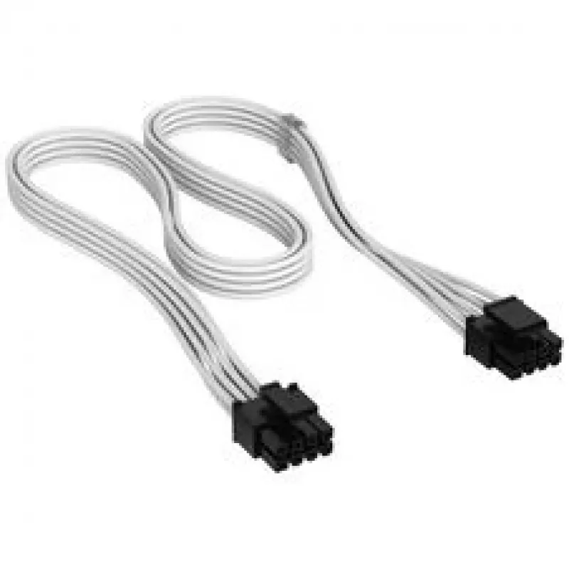 Corsair kabelis, 4 tipas, EPS/ATX12V, 8 kontaktų (4+4), 750 mm, individualiai aptrauktas – baltas