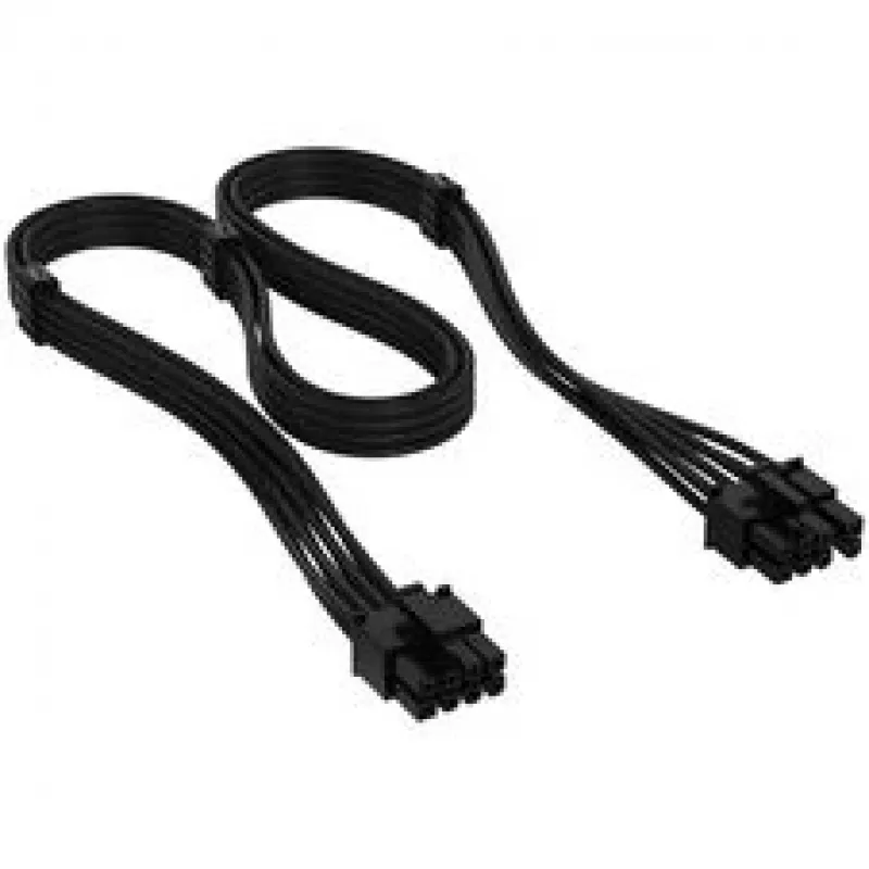 Corsair kabelis, Type 4, PCIe maitinimo jungtis, 8 kontaktų (6+2), 650 mm, atskirai aptrauktas – juodas
