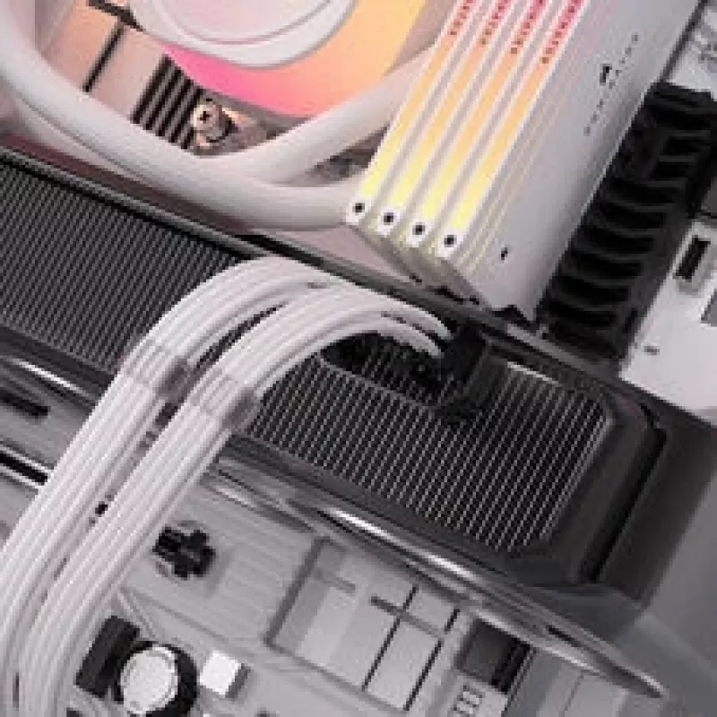 Corsair laidas, 4 tipo, PCIe maitinimo jungtis, 8 kontaktų (6+2), 650 mm, individualiai aptrauktas – Baltas