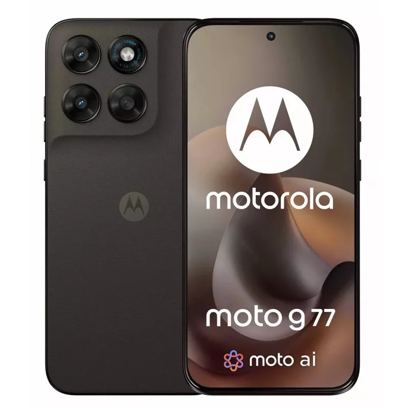 Išmanusis telefonas Motorola G77 5G — 12 GB RAM, 256 GB, 6,78 colio 120 Hz pOLED, Dimensity 6400, 108+8 MP, NFC, IP64