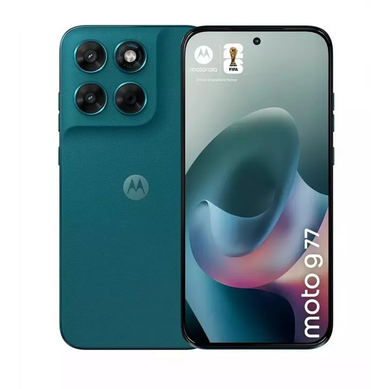 Išmanusis telefonas Motorola G77 5G 12/256GB Shaded Spruce — 6,78″ 120Hz pOLED, Dimensity 6400, 108+8MP, NFC, IP64