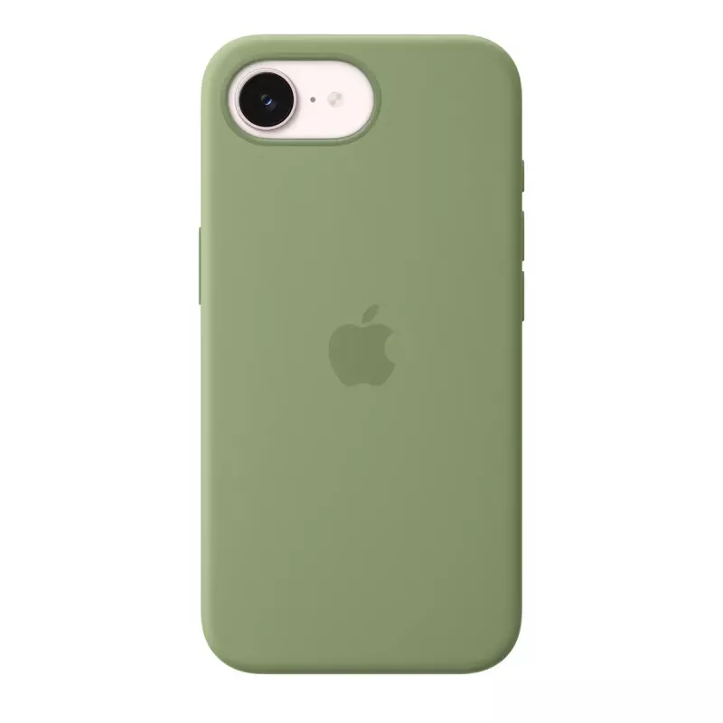 Apsauginis silikoninis dėklas su MagSafe, skirtas Apple iPhone 17e — Light Moss, tinka 15,5 cm (6,1 colio) ekranams