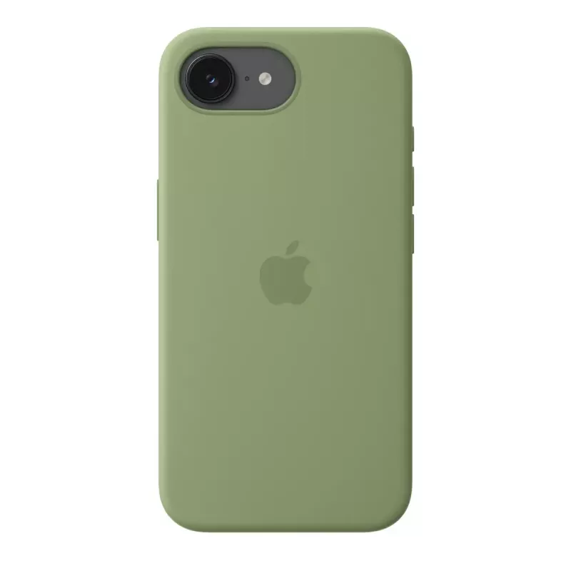 Apsauginis silikoninis dėklas su MagSafe, skirtas Apple iPhone 17e — Light Moss, tinka 15,5 cm (6,1 colio) ekranams